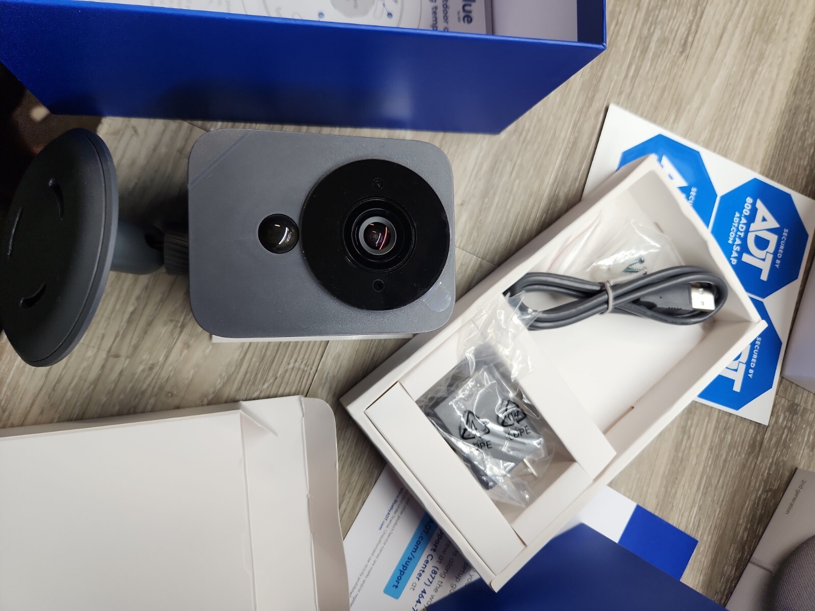 12 Pcs. Blue By ADT Smart Home Full Security System With Outdoor Camera-OPEN BOX