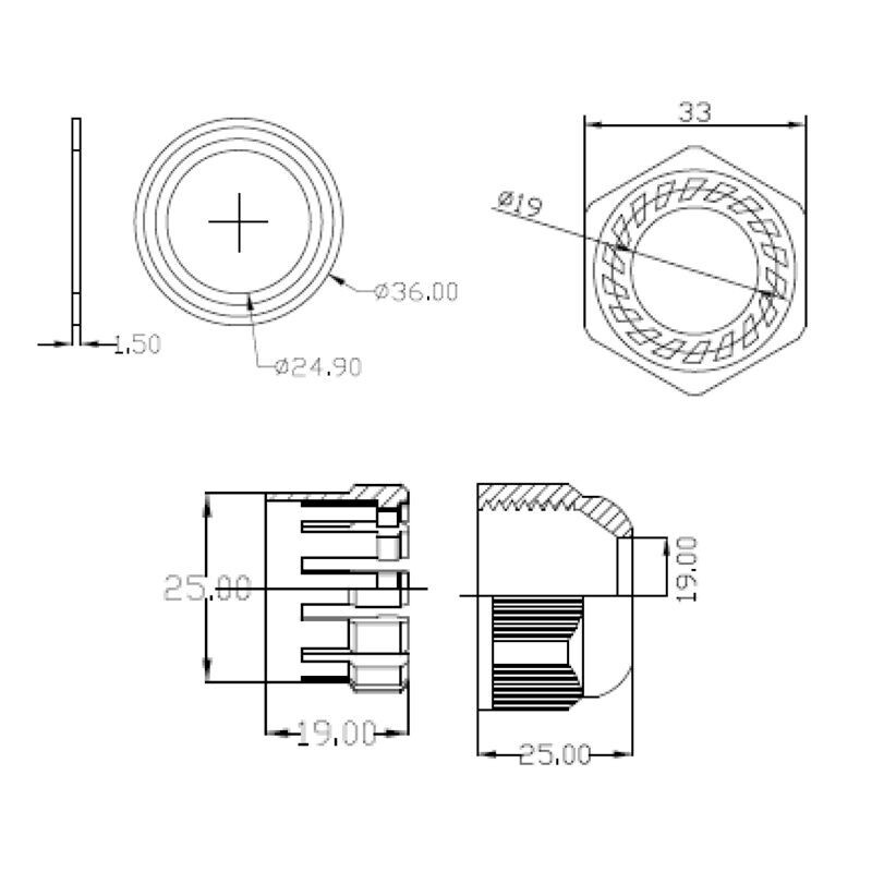 Alibi Weatherproof 3/4 strain relief ALI-A01-IN American Security Camera Company