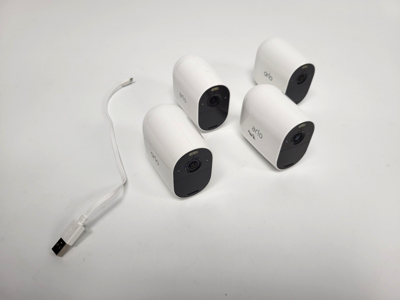 Lot of 4 Arlo VMC2030 Essential Spotlight Camera Parts (LED Light, Untested)