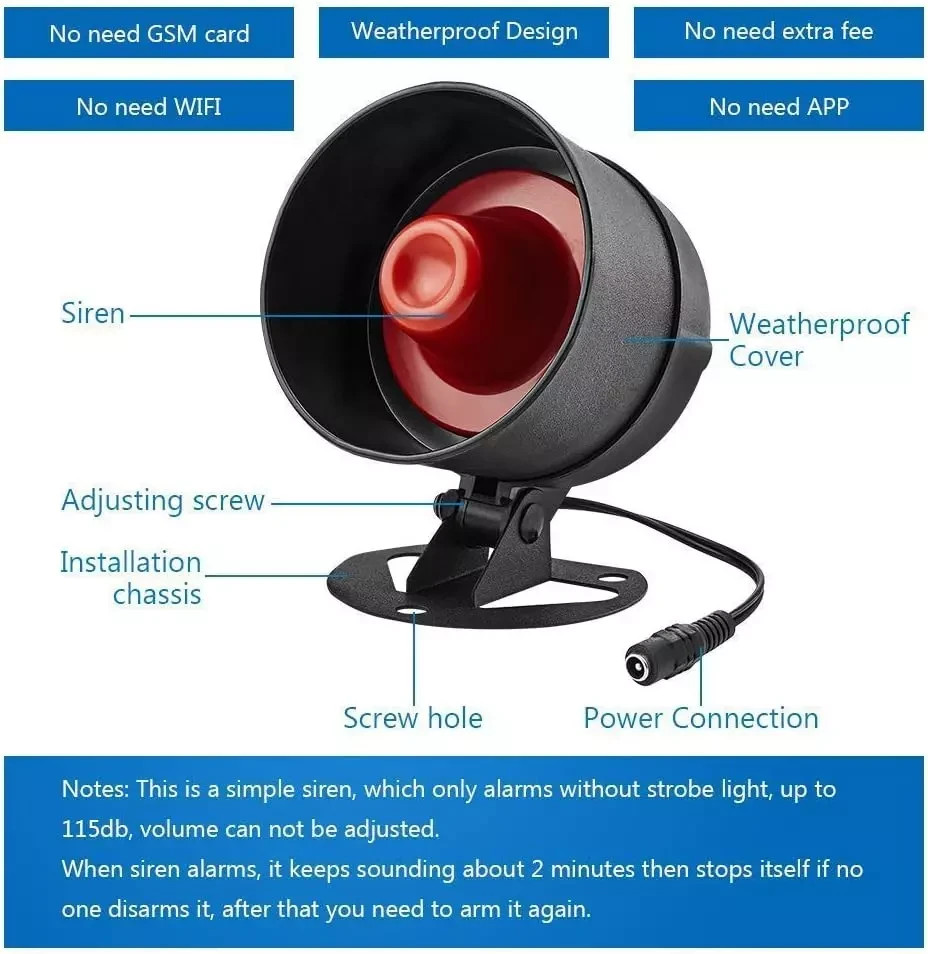 Alarmas Para Casa Inalambricas Puertas Ventanas Con Remoto Sensor De Movimiento