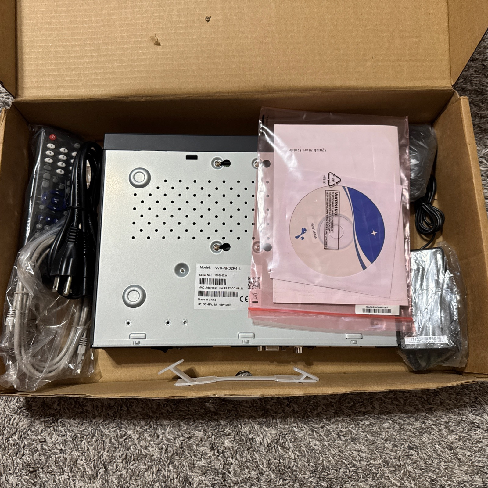 Security Tronix ST-EZ4 NVR Security System NVR-NR32P4-4 Open Box