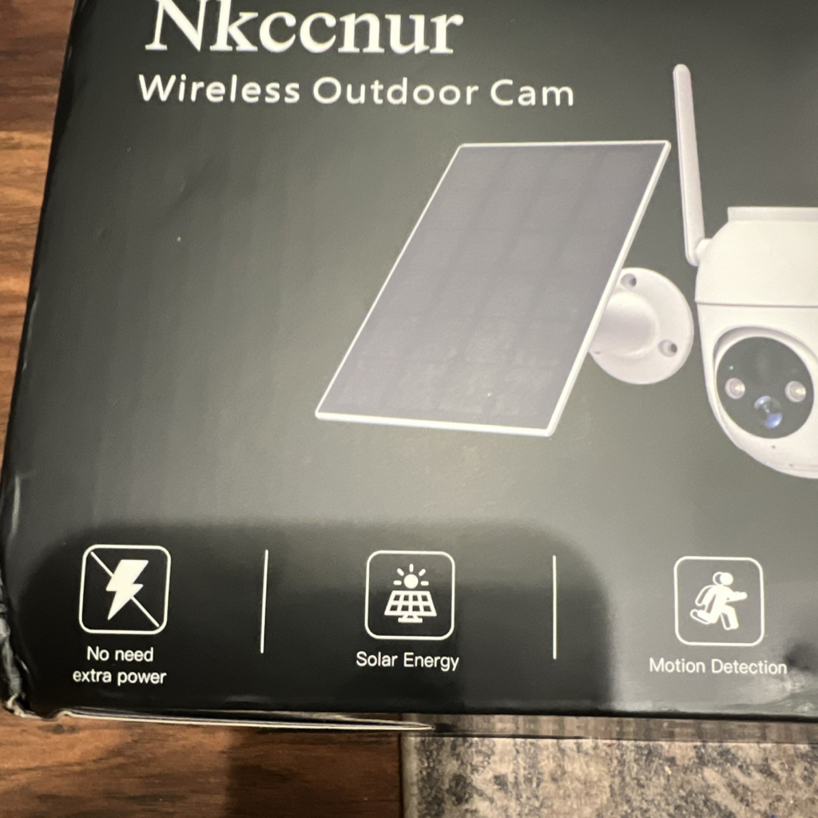 Nkccnur Wireless Outdoor Security Cameras 2-Pack Solar Wi-Fi AI 2-Way White