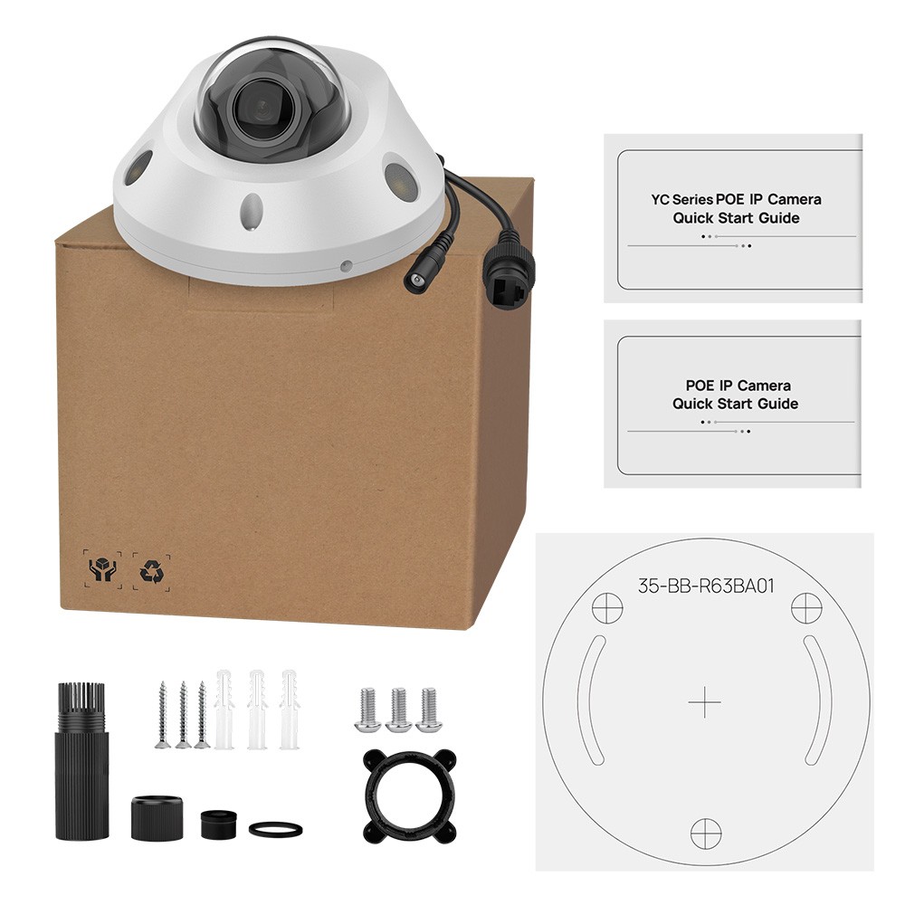 Vikylin 4K 16CH 16POE CCTV System 8MP IP Camera Dual Light Full Color+IR MIC Lot