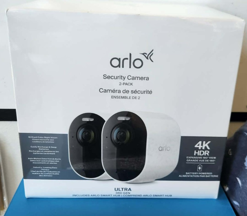 NEW Arlo Ultra Security Camera 4K 3rd Gen 2025 Release 2 Cameras with Smart Hub