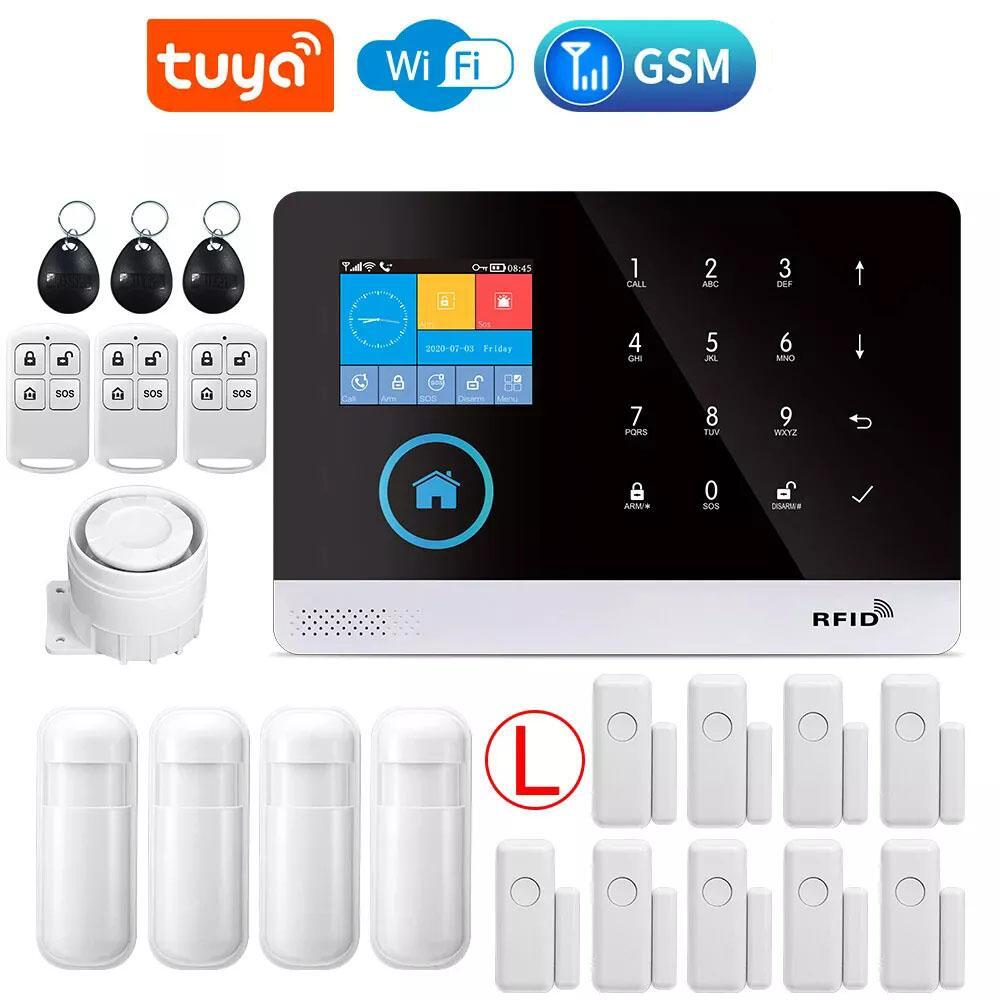 2.4G Wifi / 4G GSM Smart Home Wireless Siren Tuya Security Alarm System Camera