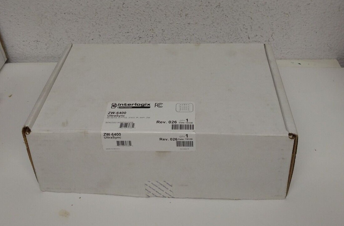 Interlogix ZW-6400 Zero Wire Self Contained Alarm System *Missing battery*