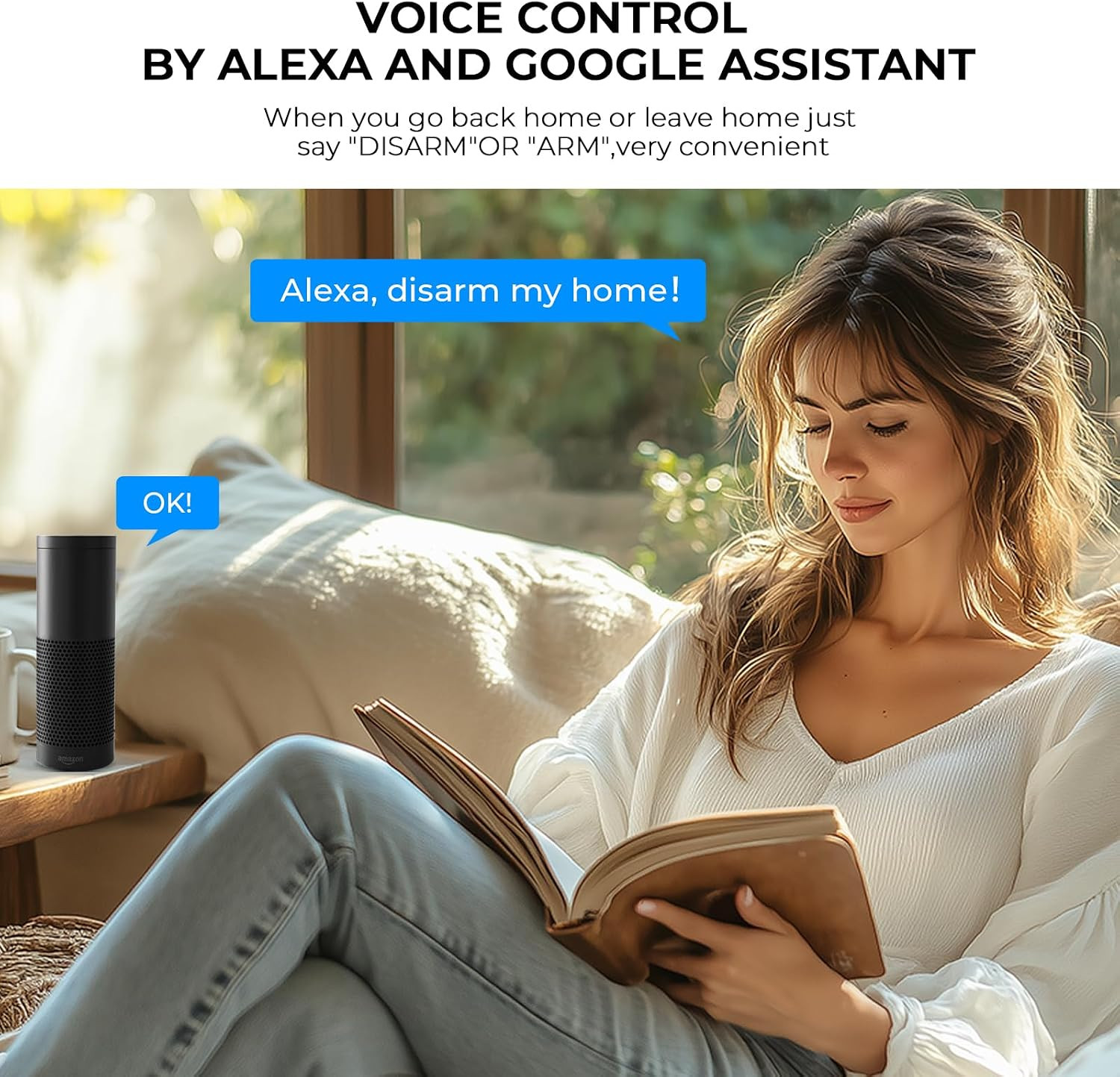 Home Security Alarm System,Wireless Home Security Systems with DIY Expandable Do