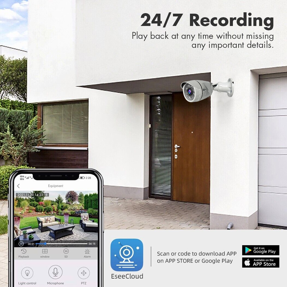 Camaras De Seguridad Para Casa Oficina Home Security Camera System 4 Cameras