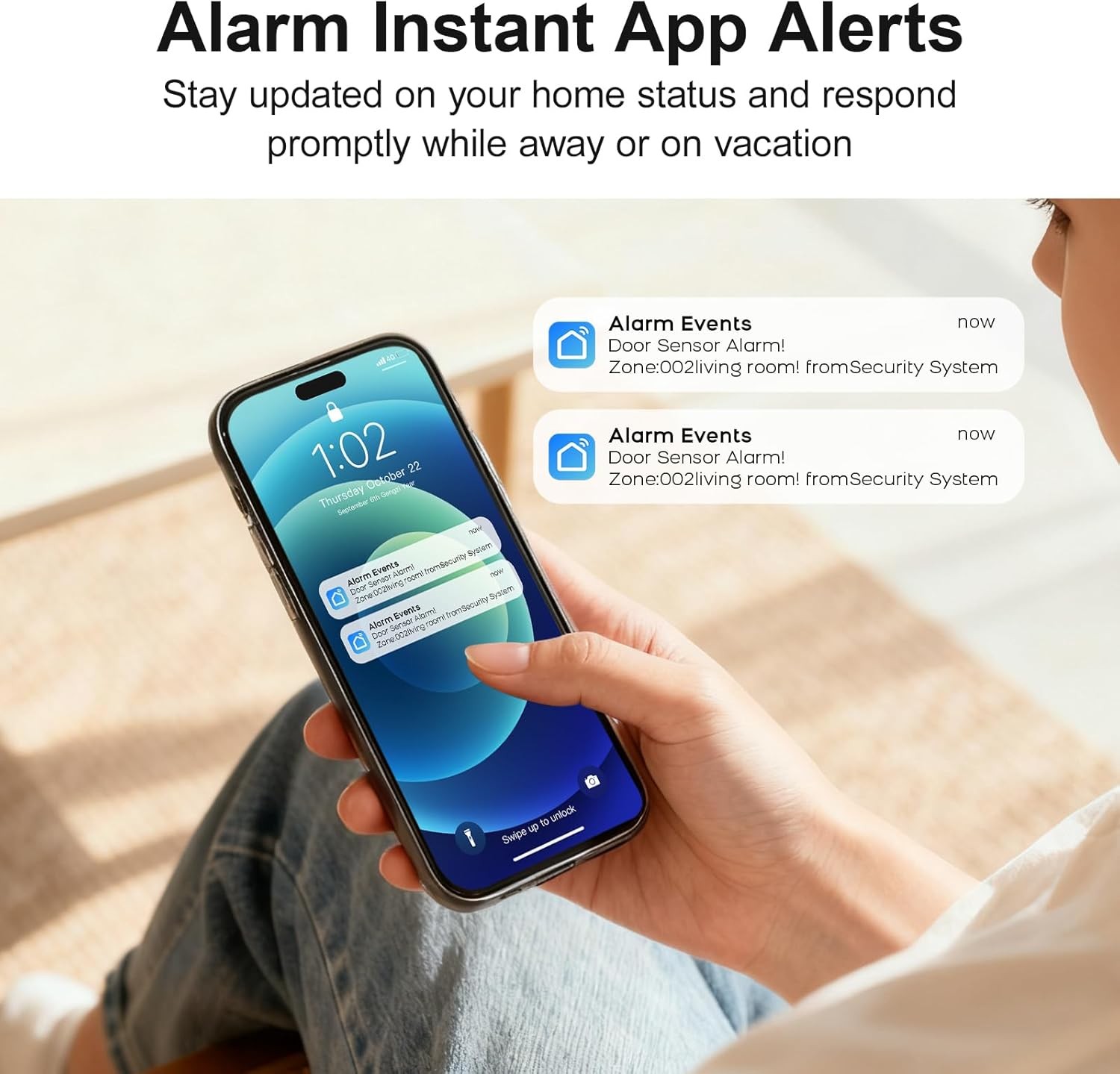 Wireless Alarm System for Home Security,24 Pcs Home Alarm System Wireless DIY Ki