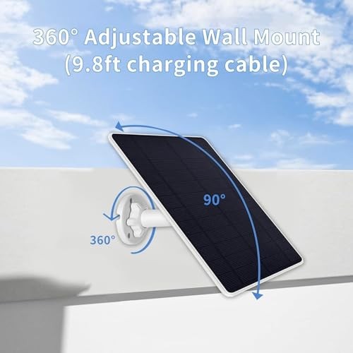12W Solar Panel for Security Camera Outdoor, IP65 USB Solar Panel with