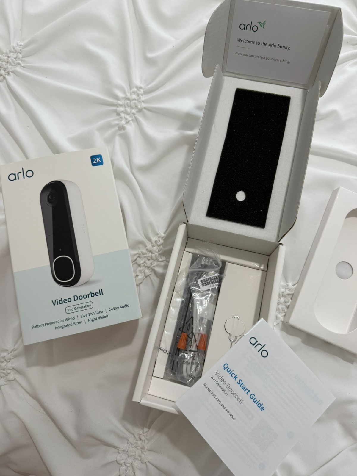 Arlo 2K Video Doorbell 2nd Generation Smart Doorbell Open Box