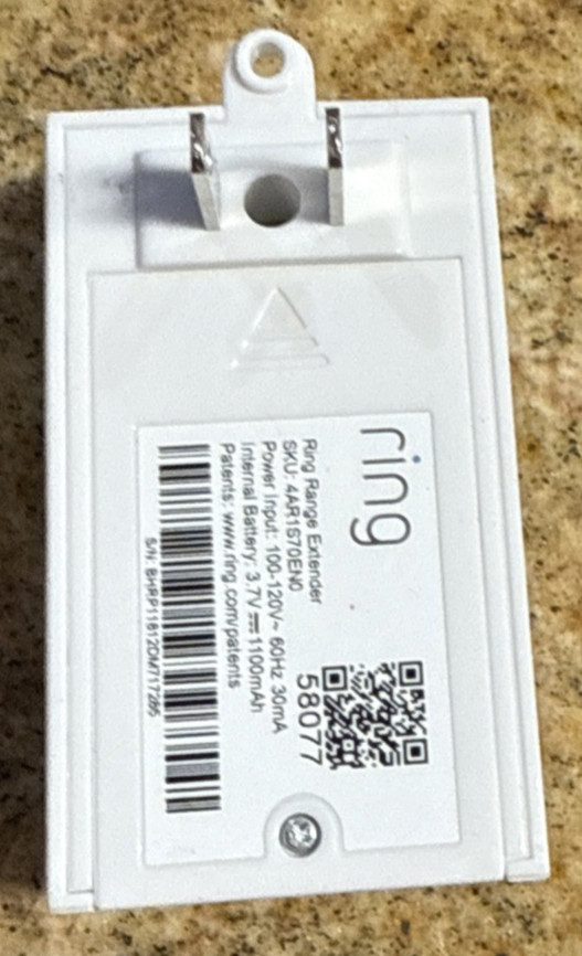 Ring Alarm Range Extender SKU: 4AR1S70EN0 1st Generation