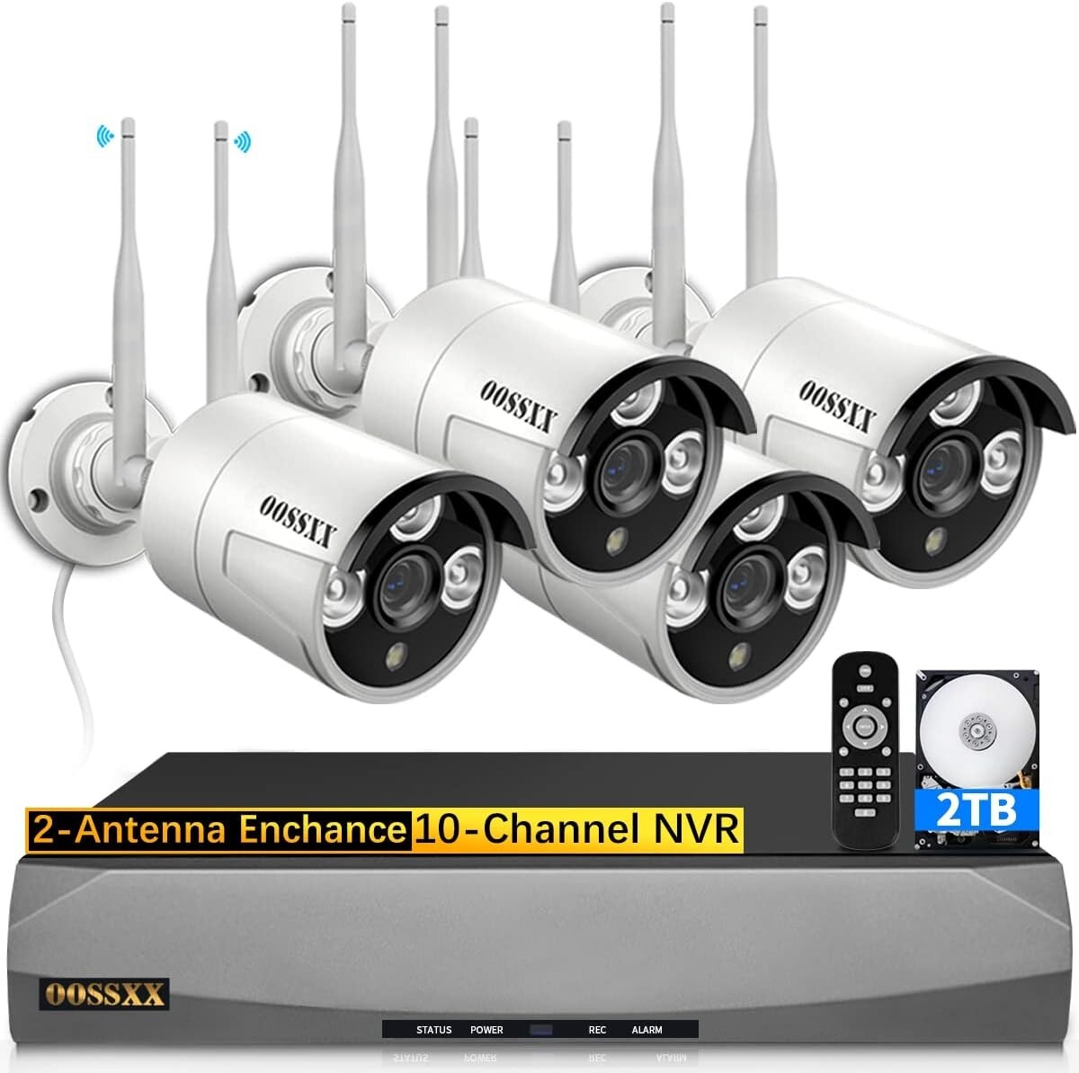 Dual Antennas for Wi-Fi Enhanced AI Human Detected 2K 3.0MP Wireless Security…
