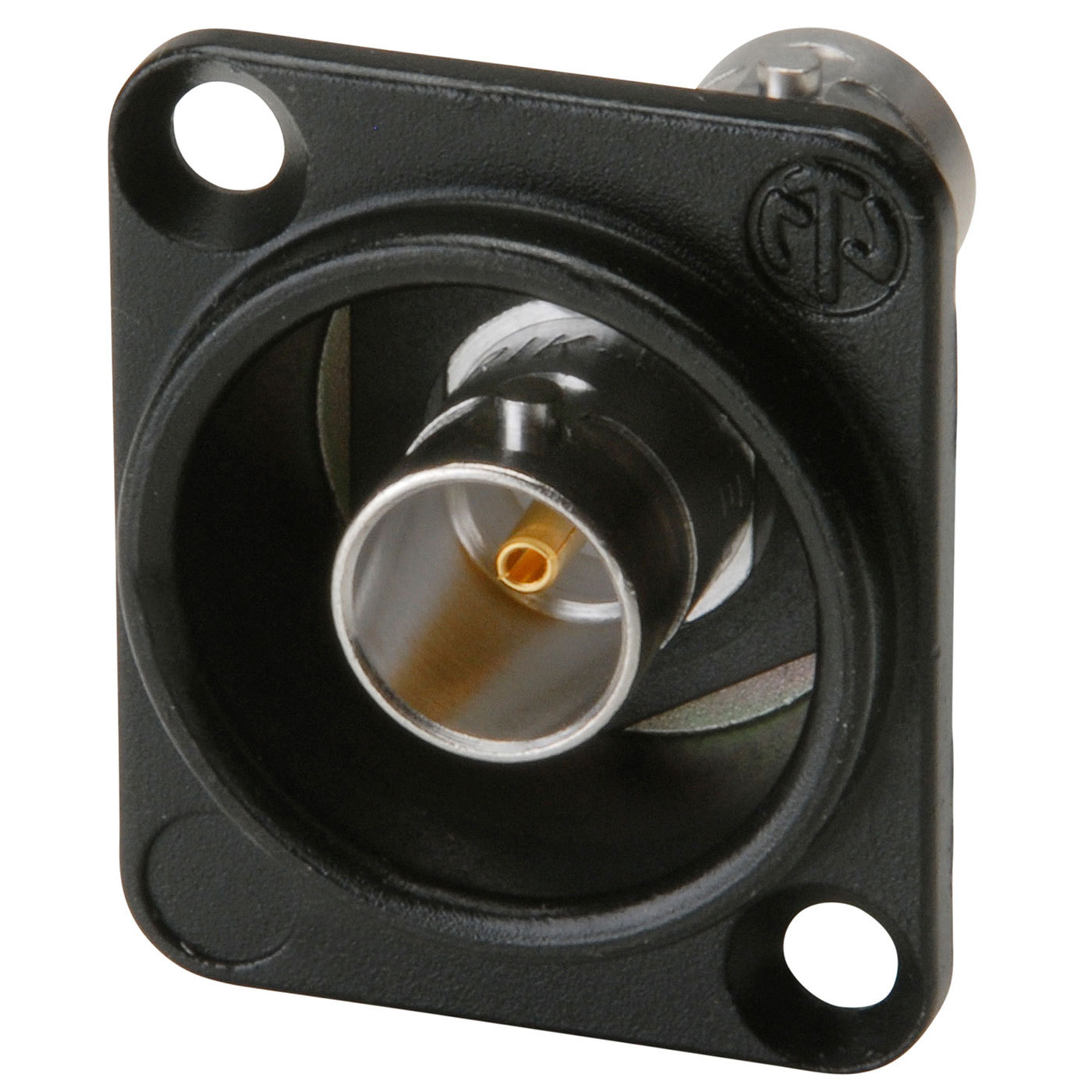 Neutrik NBB75DFIB BNC “D” Feed-Through Isolated Black