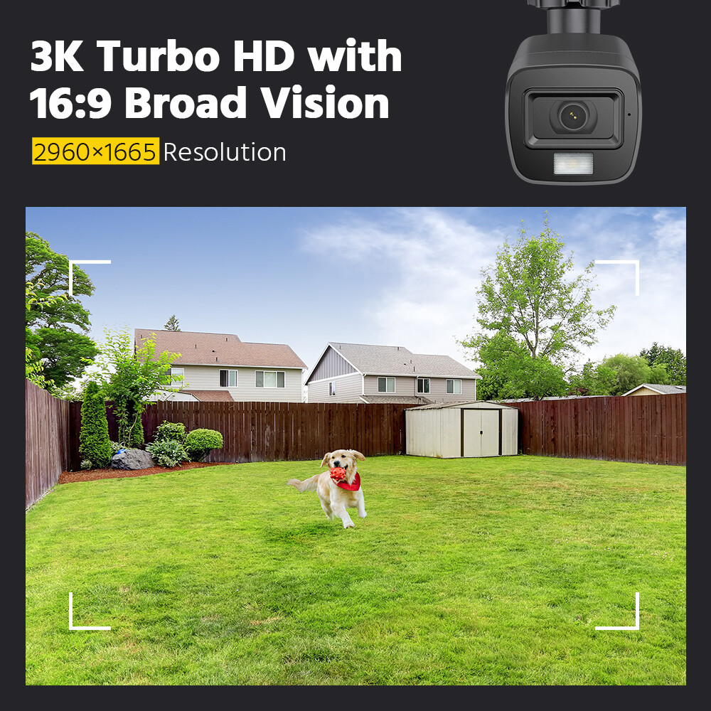 ANNKE 4K 8CH DVR HD 5MP Audio Security Camera System CCTV Outdoor AI Color Night