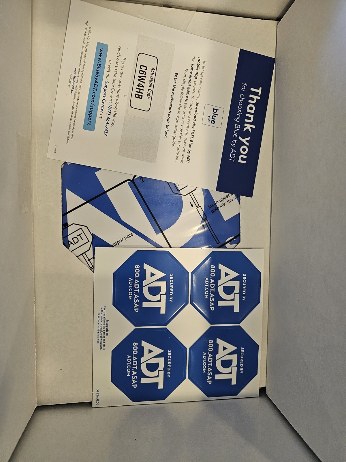 8 Pcs. Blue By ADT Smart Home Full Security System-Safety Seal Intact**NEW**