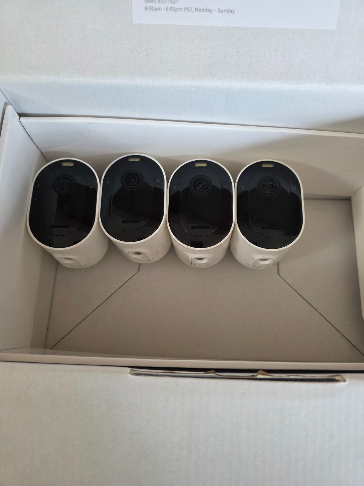 4x Arlo Pro 5S 2K Spotlight Camera Wireless Home Security Cams w/ Base Hub Solar