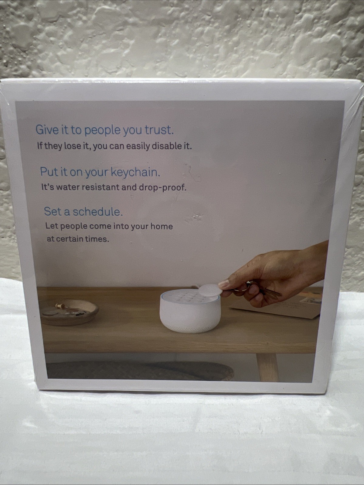 Google Nest Tag Wireless Home Security Key Fob – White/Blue – NEW SEALED!