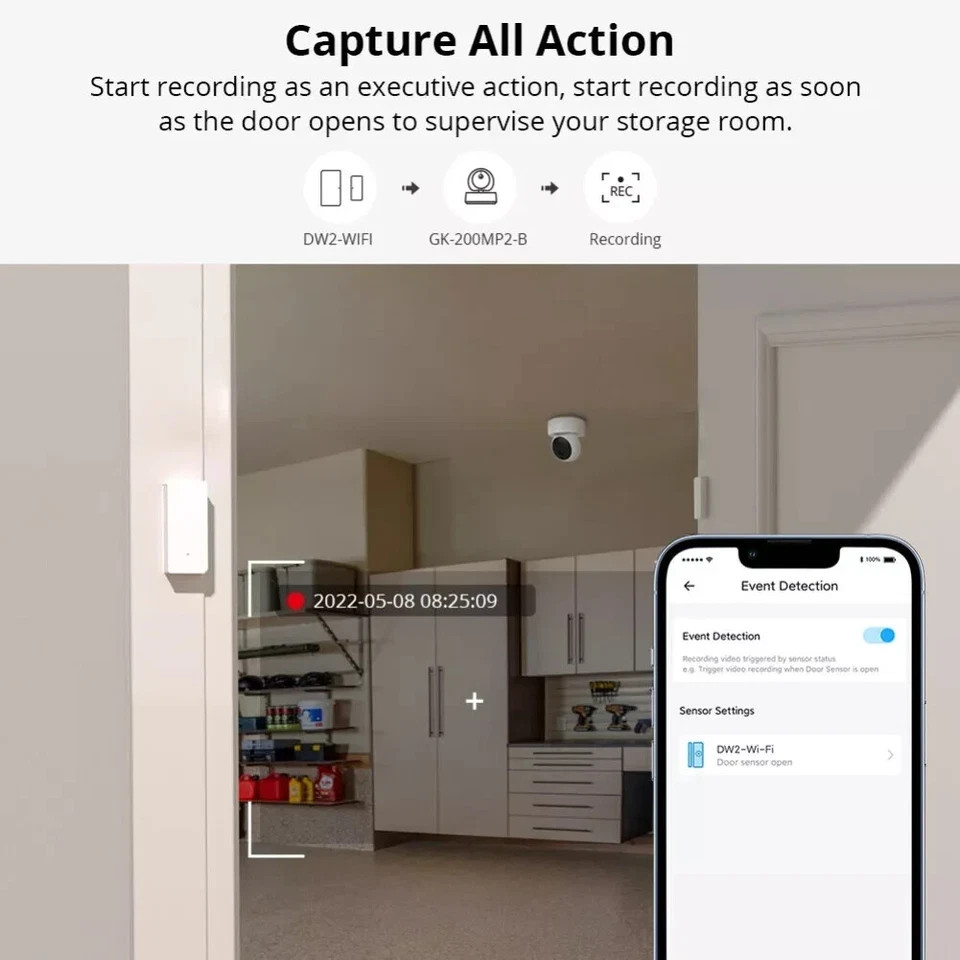 SONOFF GK-200MP2-B 1080P HD IP Security camera WiFi motion detector 360°