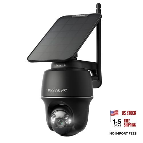 4K Solar Security Cameras Wireless Outdoor, 360° Pan Tilt, 8MP Color 4K 8MP