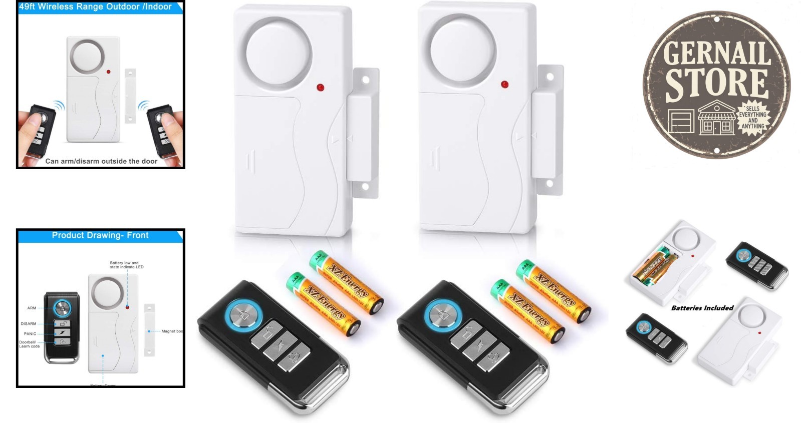 105 dB Loud Wireless Door Alarm with Remote Control – Ideal for Kids’ Safety