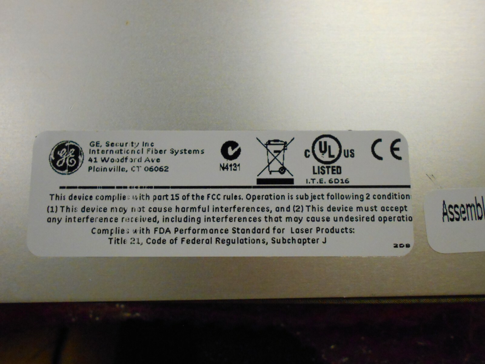 GE VR7820-2DRDT-R3 8 Chanel Digital Video Receiver Module New Surplus