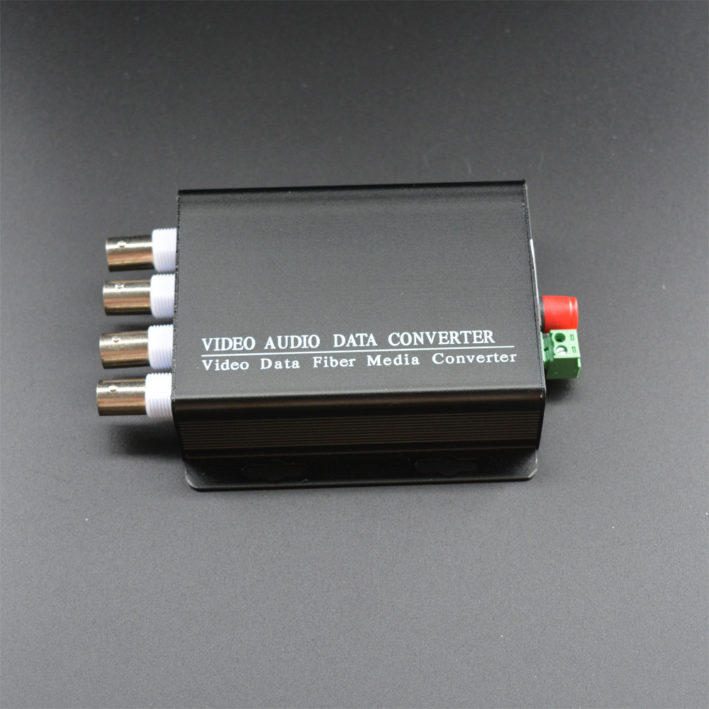 4 Channel Video Fiber Optical Converter RS485 Camera Surveillance CCTV 1 Pair