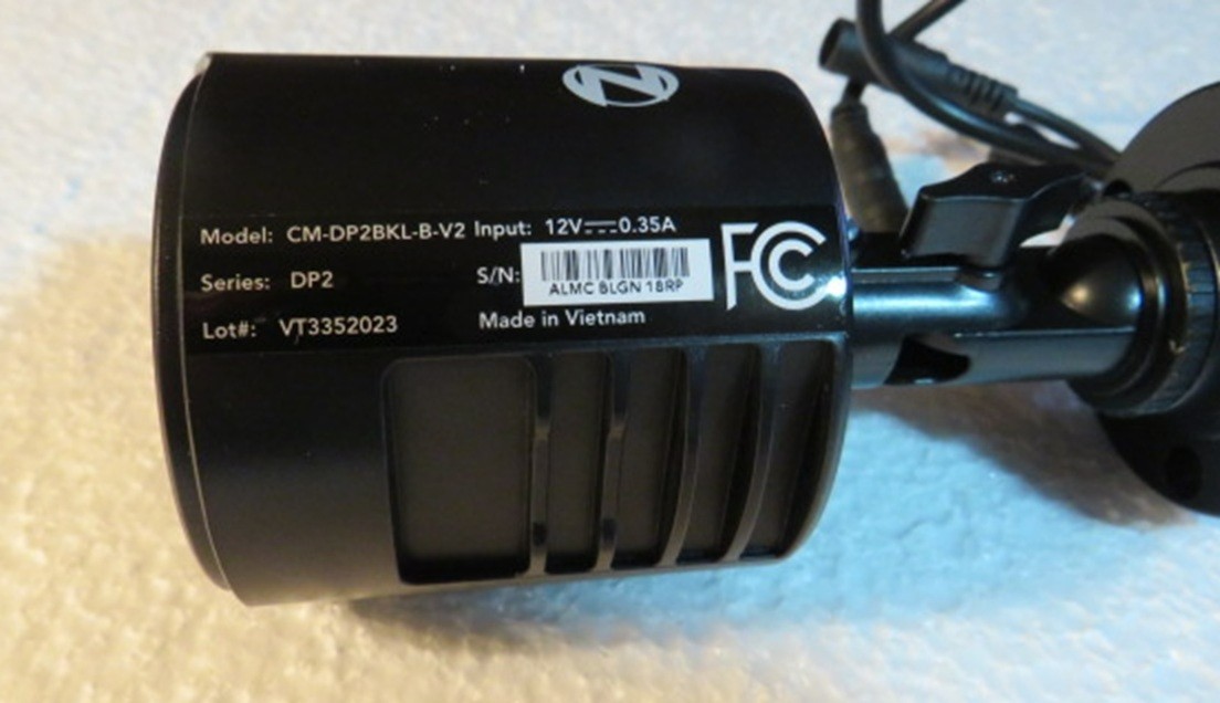 Night Owl CM-DP2BLK-B-V2, 12V, Camera Only, NEW,