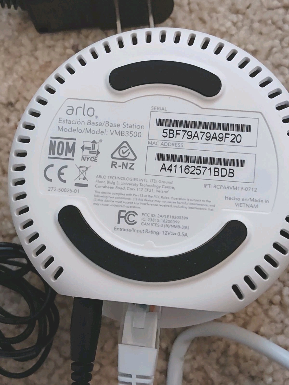 Arlo VMB3500 Base Station Set with 2 Netgear Arlo VMC3030 HD Cameras & Mounting