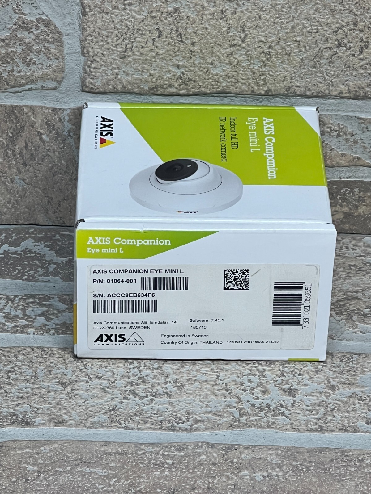 Axis Communications 01064-001 Companion Eye Mini L IR Network Camera 2MP White