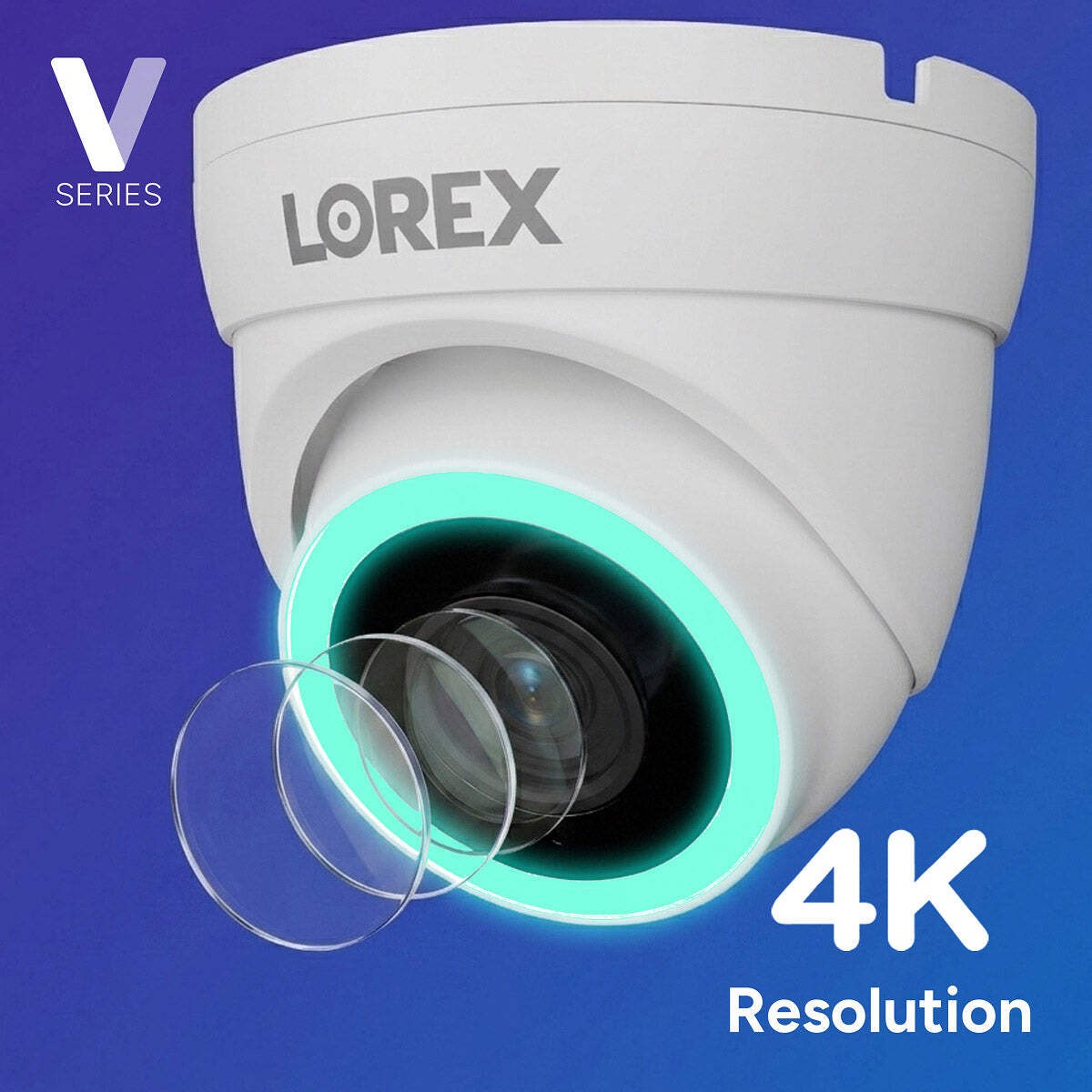 Lorex Connect V Series 4K 8-Channel Wired NVR System with V5 4K PoE Turret Camer