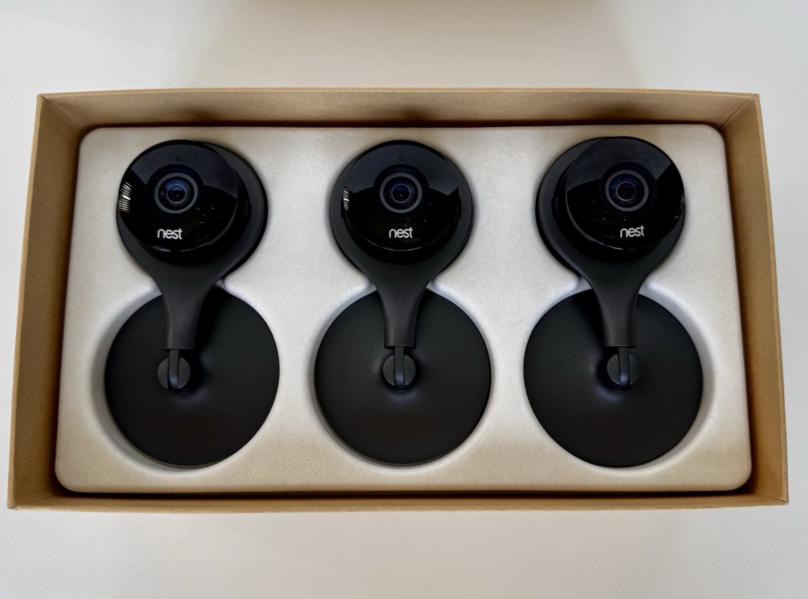 Google Nest Cam Indoor Smart Security Camera, 3 Pack, Model NC1104US