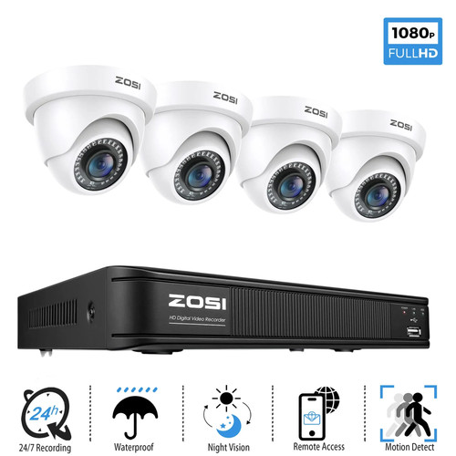 ZOSI 3K 8/16CH DVR 2MP Security Home Camera System Human Detection Night Vision