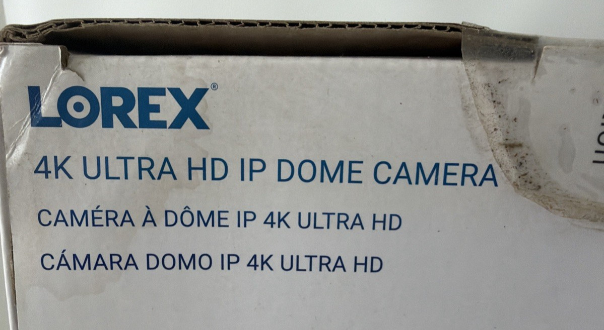 Lorex 4K Ultra HD Security IP Dome Camera IR, Audio, And Night Vision E841CD-E