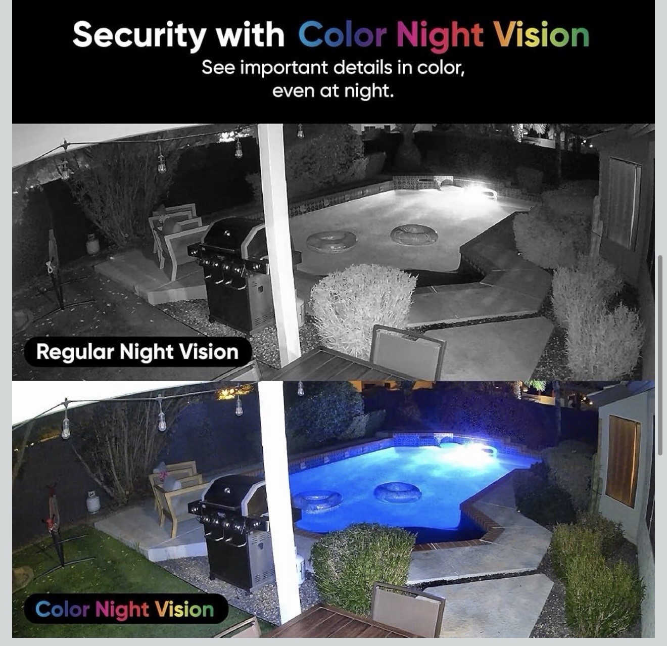 Wyze Cam v4 2.5K QHD IP Security Camera Color Night Vision Spotlight IP65