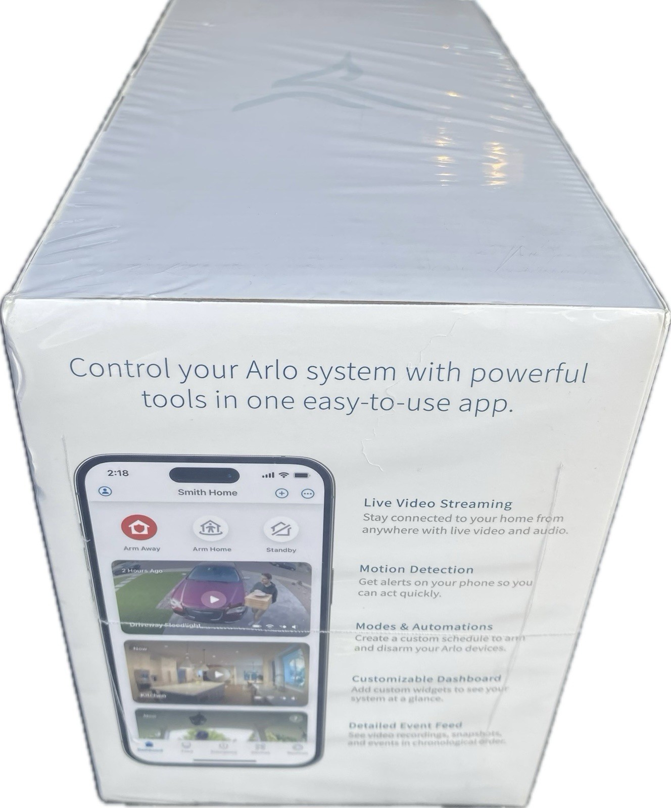 3 Pack Arlo Essential Outdoor 2K Camera 2nd Generation with 3 Solar Panels Seal