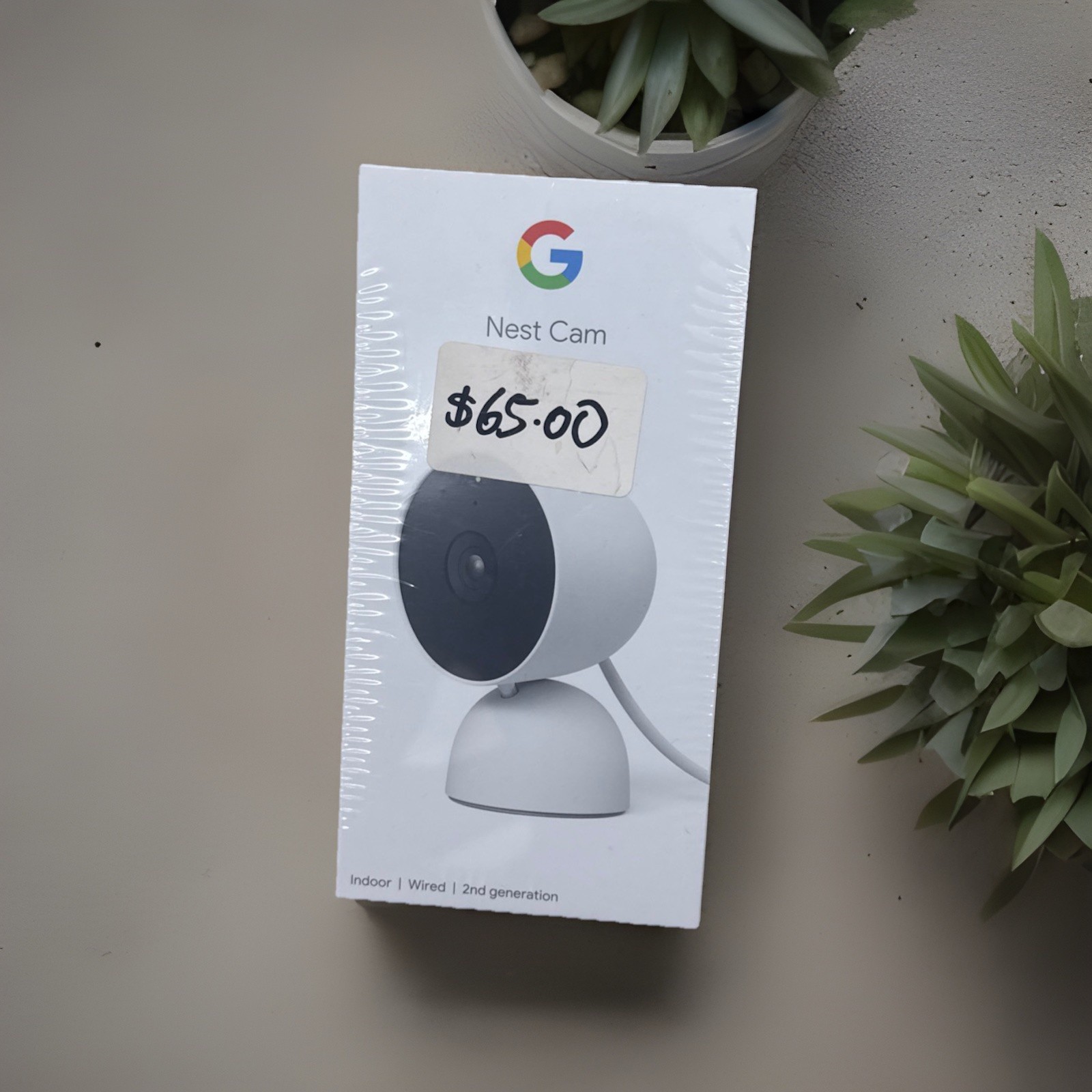 Google indoor Nest Security Cam 1080p (Wired) 2nd Generation Snow NEW SEALED