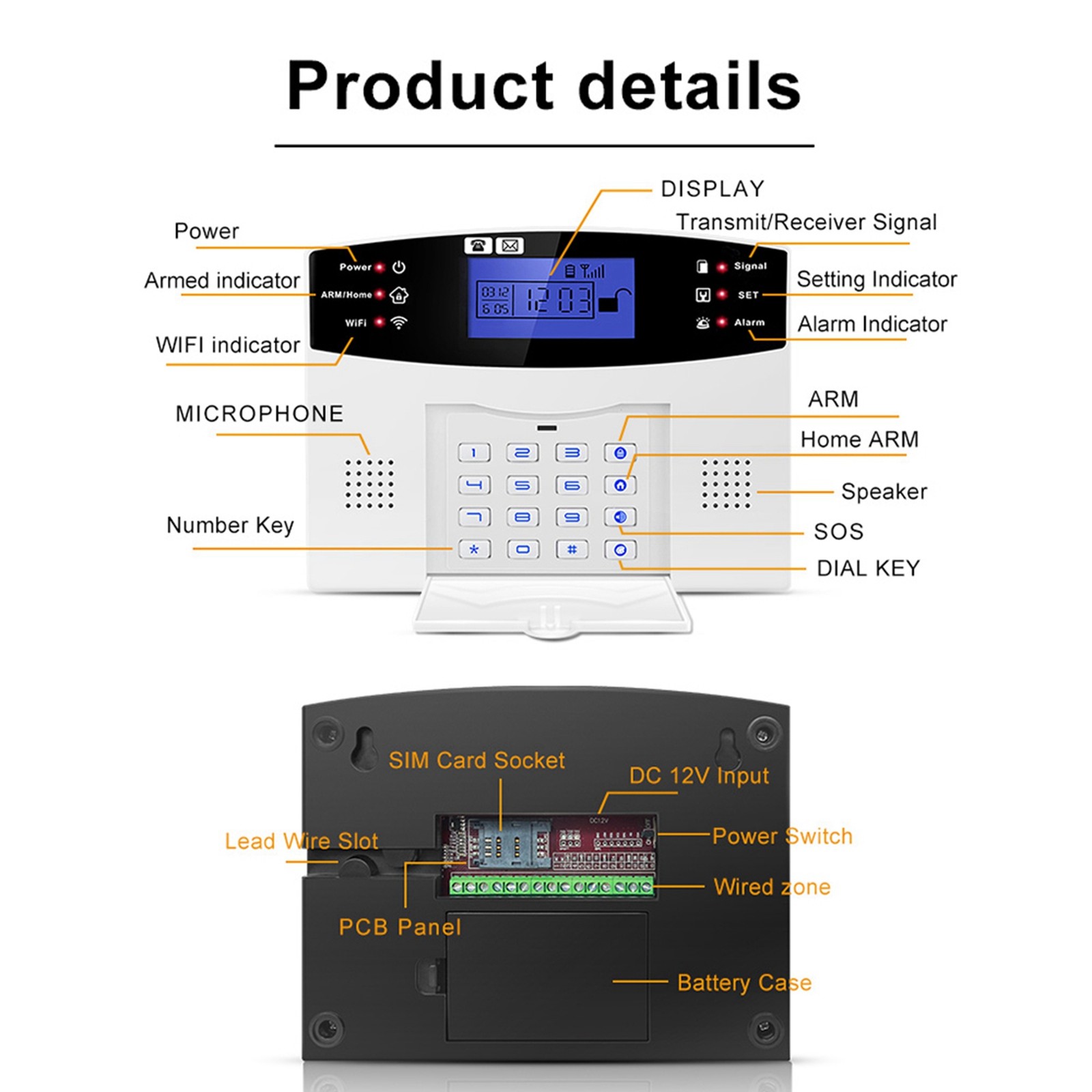 1-Security Alarm System Kit Support 8 Wireless Remote Controller WiFi GSM