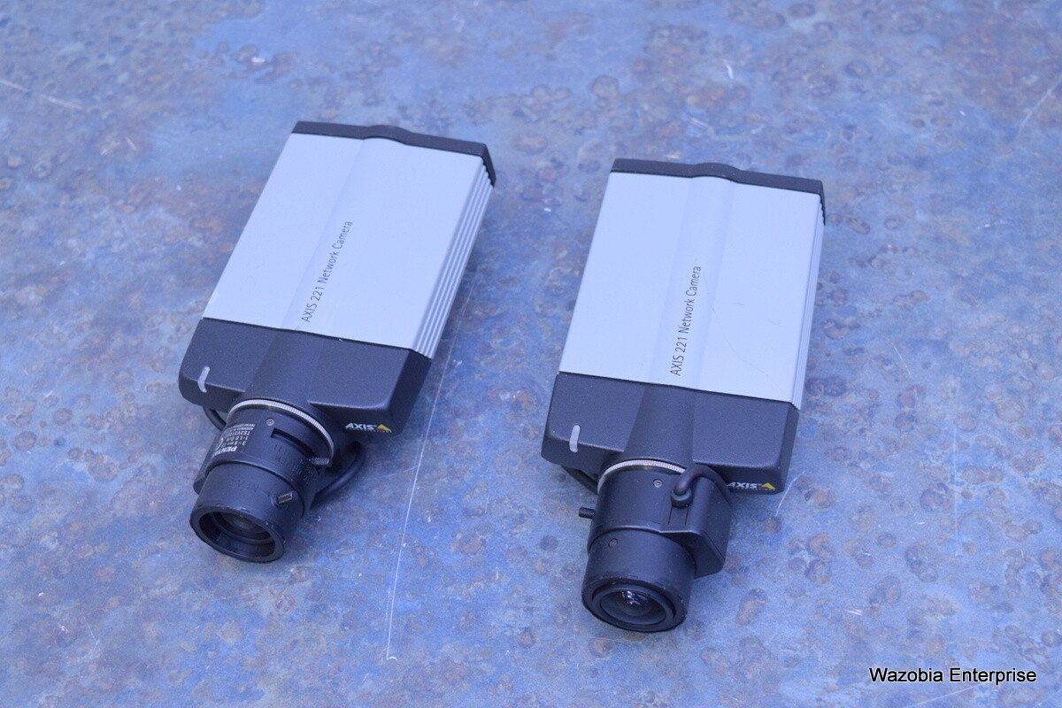 2 AXIS 221 NETWORK CAMERA 0221-001-02 WITH PENTAX 3-8 MM CS 1:1.0 D/N TS3VS10ED