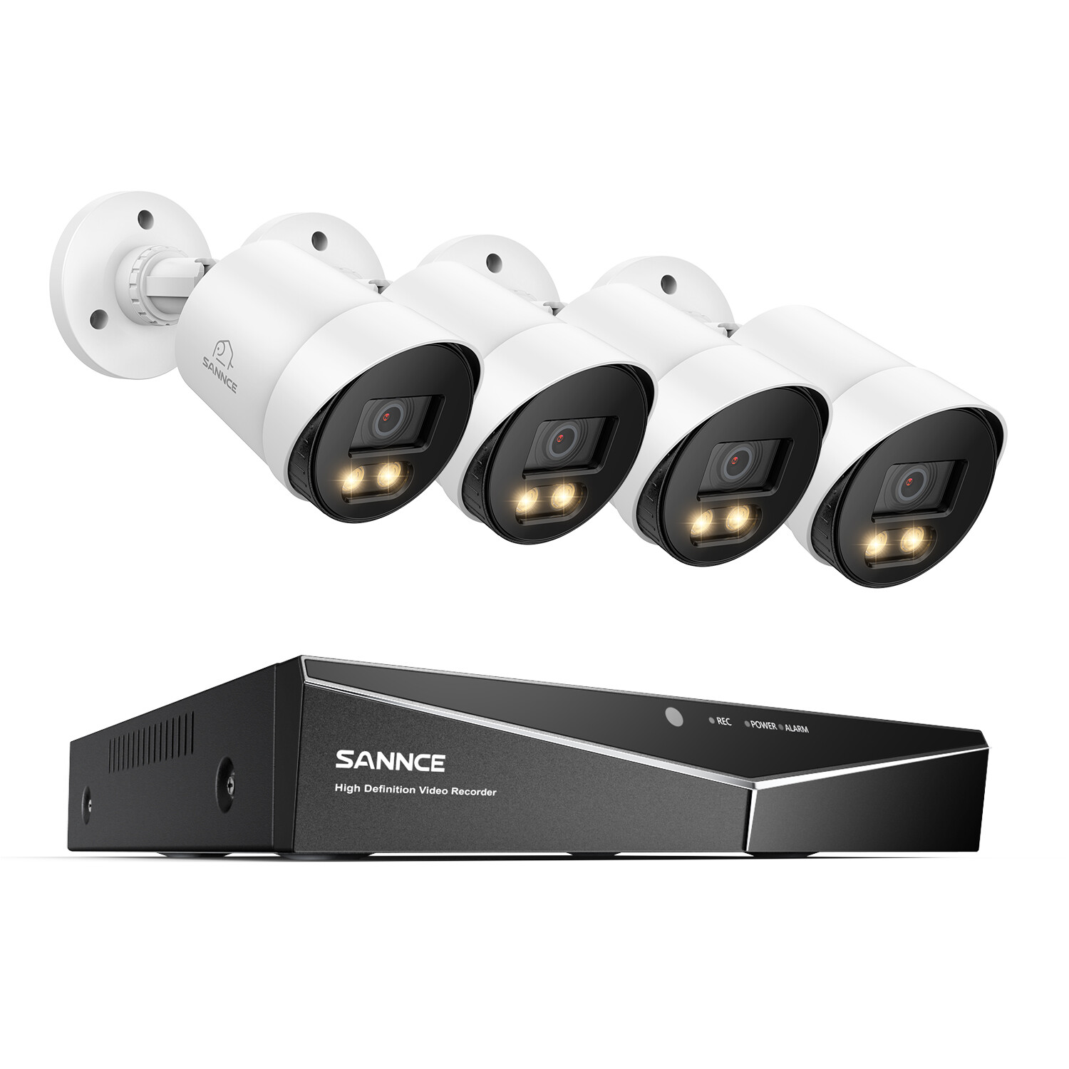 SANNCE 5MP 8CH DVR Color Night Vision CCTV 1080P Security Camera System Outdoor