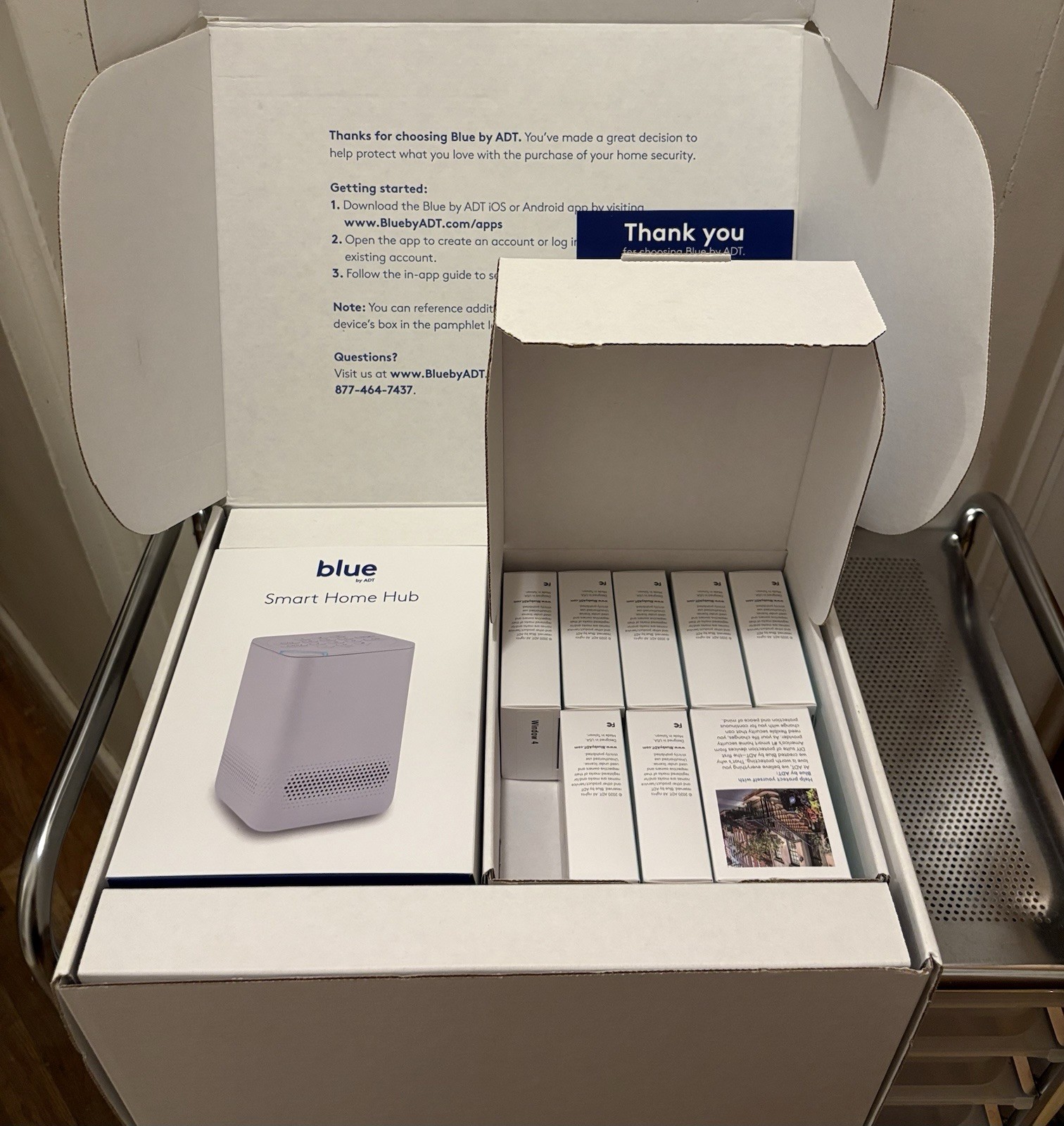 Blue by ADT Smart Home Hub Security System S40LR0-01 Hub 6 Sensors & 1 Motion