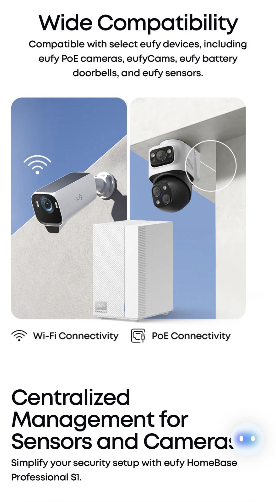 Homebase Professional S1, Home Security Center, 4G Connectivity, Battery Backup,