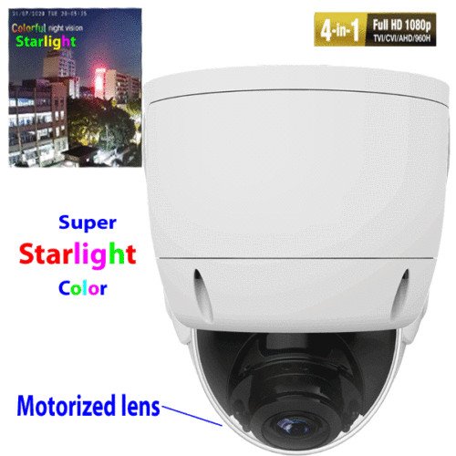 2MP starlight night vision 4-in-1 Varifocal lens Vandal Security Camera