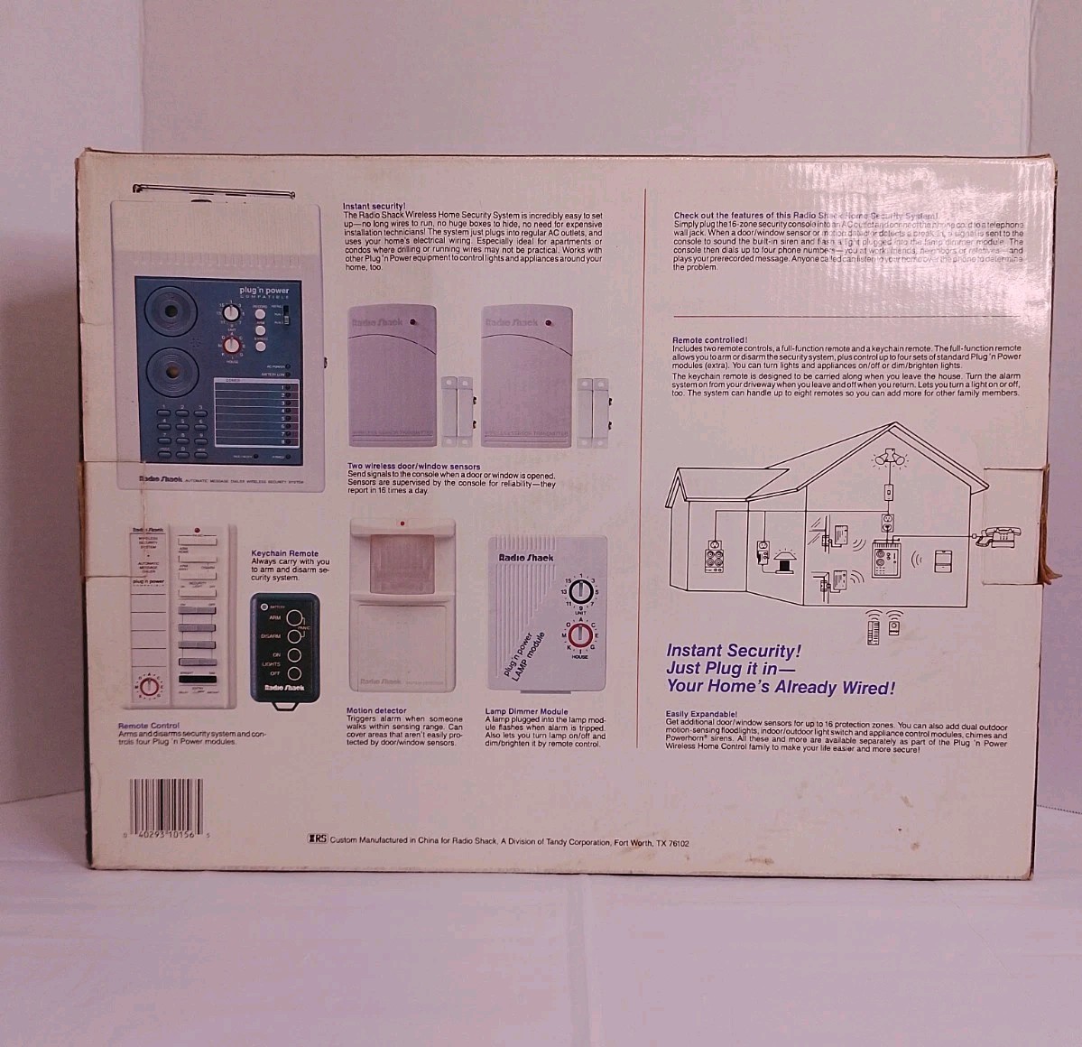Vintage RadioShack Wireless Home Security System Phone Dialer Plug ‘n Power
