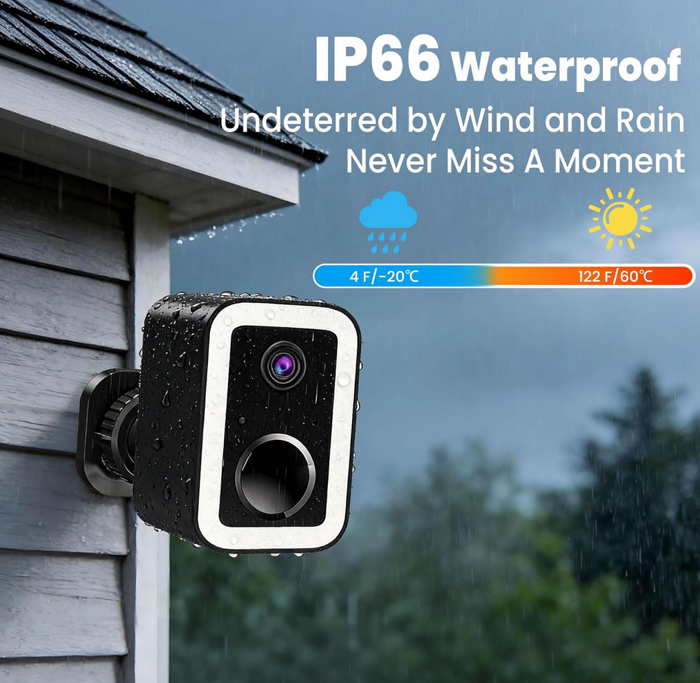 Security Cameras Wireless Outdoor, AI Color Night Vision Even in the Dark 2 Pack