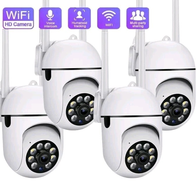 4pcs WiFi Camera System with Motion Tracking Wall Hanging with Two-Way Audio