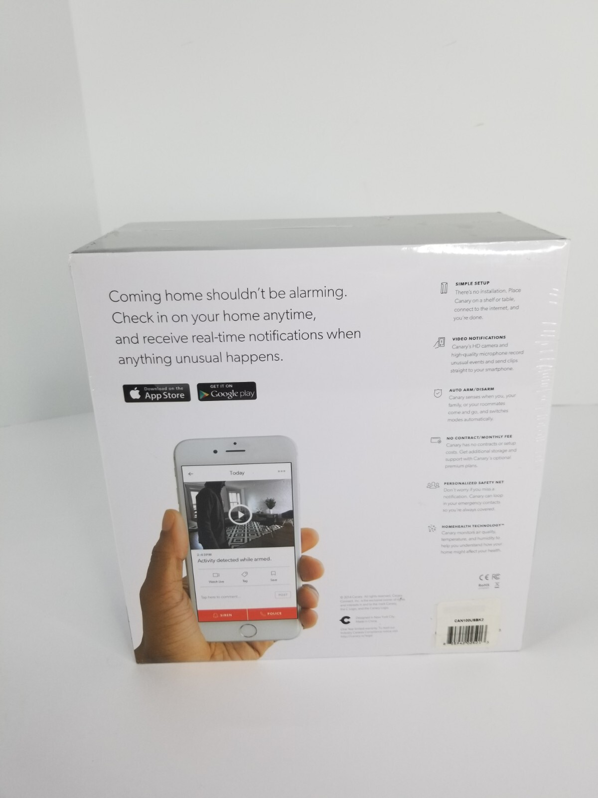 Canary Smart Home Security Cameras 2-Pack Multipack Black HD Wi-Fi
