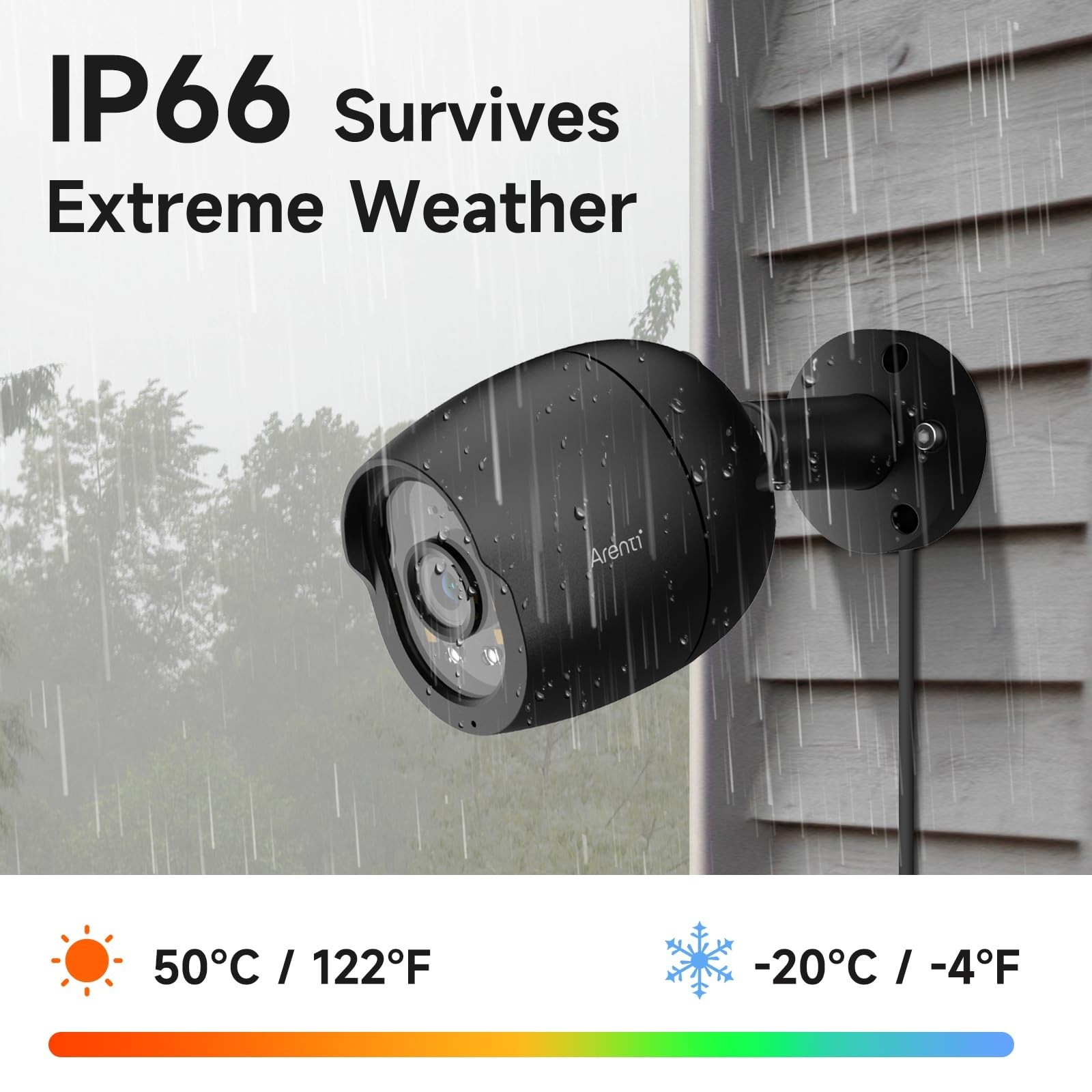 ARENTI PoE Security Camera System, 5MP Cameras Outdoor with H.265 8CH NVR, Audio