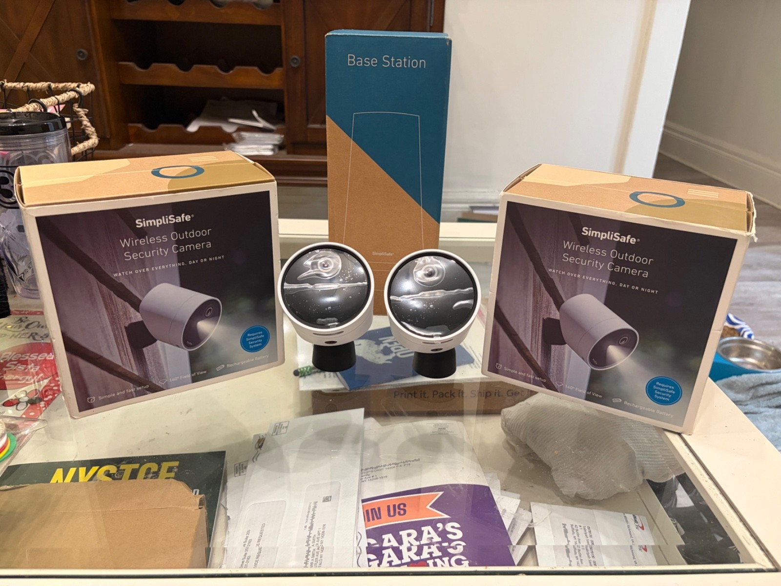 SimpliSafe Home Security System 3 Wireless Outdoor 1 Indoor Cameras 16 Pc BUNDLE