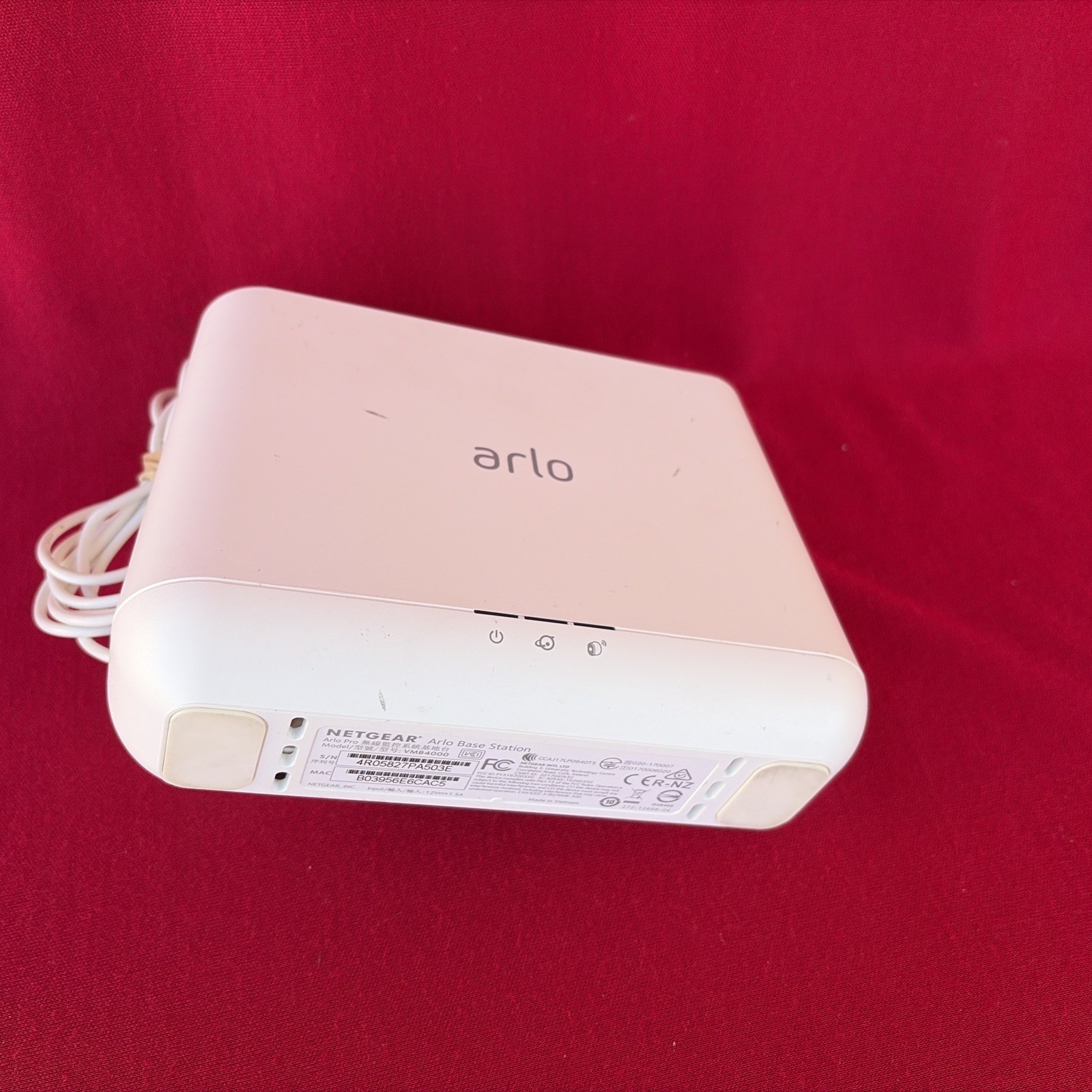 NetGear Arlo Pro Security Base Station VMB4000 with Power Supply (No Cameras)
